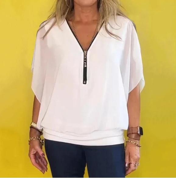 Camisa Delicata de chiffon+ Frete Grátis