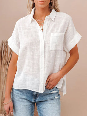 Camisa Elegant™ em Linho de Algodão / A Peça Essencial do Verão para a Mulher moderna!